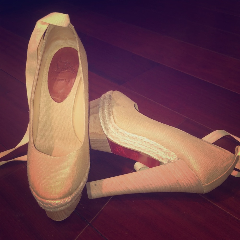 Christian Louboutin summer wedges/heels
